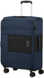 Samsonite VAYCAY bővíthető, négykerekű sötétkék-fekete közepes bőrönd 145451-1598