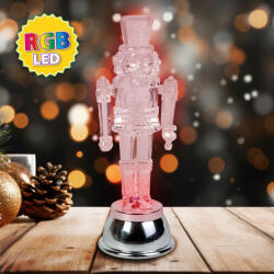  LED-es ólomkatona dekoráció - RGB LED - 15 x 5 x 5 cm - elemes (58975)