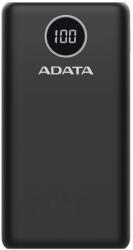 ADATA AP20000QCD-DGT-CBK Powerbank, külső akkumulátor, 20000mAh, 74Wh, 18W, PD 3.0 töltés, 2 xUSB-A, USB-C, Micro USB, fekete (AP20000QCD-DGT-CBK)