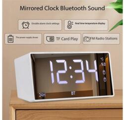 BLACKBIRD Bluetooth Hangszóró 5.1, 3W ébresztő órával DK-M10, Fehér - kontaktor