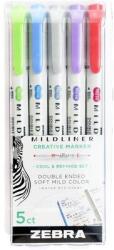 Zebra Mildliner Cool&Refined 5db-os kettős végű szövegkiemelő készlet (78205)