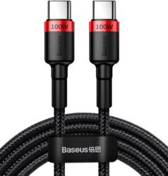 Baseus Cafule USB-C-USB-C Cable - QC 3.0 - PD 2.0 - 100 W - 5A - 2 m (Red-Black)