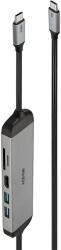 Lindy 43326 dokkoló állomás és port replikátor Vezetékes USB 3.2 Gen 1 (3.1 Gen 1) Type-C Fekete, Szürke (43326) (EL1392503LV-BG-001V)