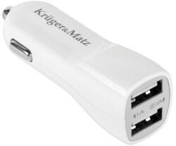 Krüger&Matz Autós töltő USB dual 2.1A Kruger&Matz