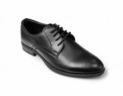 Lucianis Style Pantofi Derby bărbați negri din piele naturală, eleganți office - 101NBOX, marimea 42