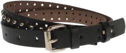 CK LEATHER Curea dama, casual-eleganta, din piele ecologica, latime 2.5 cm, negru - CRD023N