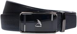 CK LEATHER Curea eleganta barbati pentru costum, catarama metalica fara ac, latime 3.5 cm, lungime reglabila, negru - CK210N