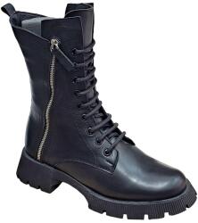 Ciucaleti Ghete dama negre, casual, din piele naturala, SCV968N, marimea 40