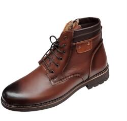 Ciucaleti LUX Ghete barbati casual din piele naturala (imblanite) Maro GKR39M, marimea 44