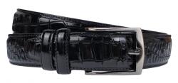 Alpe Leather Curea barbati, eleganta, pentru costum, din piele naturala, Negru, 3.4cm - CK64N - ciucaleti