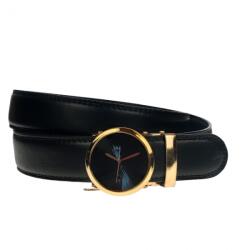 CK LEATHER Curea barbati, casual-eleganta, din piele ecologica, latime 3.5 cm, negru - CK146N
