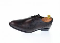 Ellion Marimea 41 Pantofi barbati maro din piele naturala, eleganti si rafinati, cu perforatii decorative SIR020GML, marimea 41