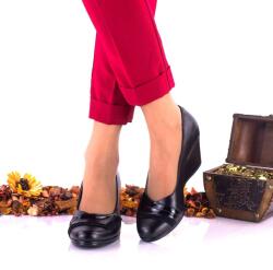 Ninna Art Shoes Pantofi dama casual din piele naturala cu platforme de 6cm NA115NPSL, marimea 37