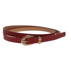 CK LEATHER Curea dama, casual-eleganta, din piele ecologica, latime 1.3 cm, rosu - CKD013