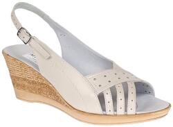 MV Ciucaleti Sandale dama din piele naturala cu platforme de 7 cm Bej S66BEJ, marimea 35