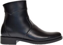Ciucaleti LUX Ghete barbati din piele naturala cu fermoar imblanite - Model Negru Veron, marimea 39