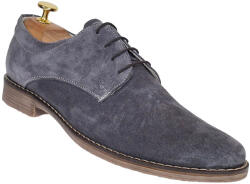 CIUCALETI Oferta marimea 40 -Pantofi barbati casual din piele naturala intoarsa gri, LPAGRIVEL2, marimea 40