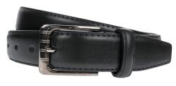 NANO BELTS Curea barbati, eleganta, latime 3.4cm, Negru, cusatura, piele eco - CK122N