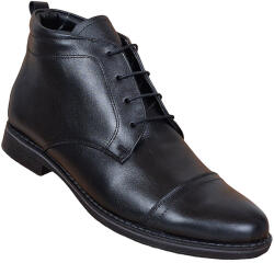 CIUCALETI Ghete barbati din piele naturala casual, imblanite, Bond NEGRU - BOND1NBOX, marimea 41