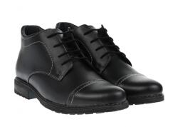 Lucianis Style OFERTA MARIMEA 40 - Ghete barbati din piele naturala, imblanite, negre - L2079N, marimea 40