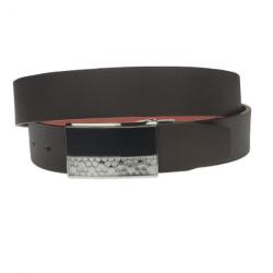 CK LEATHER Curea barbati, casual-eleganta, din piele ecologica, latime 3.5 cm, maro - CK168M
