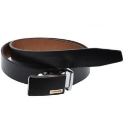 Lucianis Style Curea din piele pentru barbati, catarama metalica fara ac, latime 3.5 cm, lungime reglabila, negru - LS252NSBEJ - ciucaleti