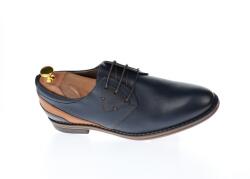 Ellion Pantofi barbati casual din piele naturala, bleumarin si maro - SIR140MBL, marimea 40