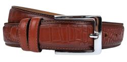 Alpe Leather Curea barbati, eleganta, pentru costum, din piele naturala, Maro, 3.4cm - CK69M - ciucaleti