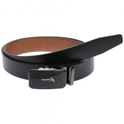 Lucianis Style Curea din piele pentru barbati, catarama metalica fara ac, latime 3.5 cm, lungime reglabila, negru - LS254NNBR - ciucaleti