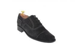 CIUCALETI Pantofi barbati eleganti din piele naturala, intoarsa, culoare gri inchis, P32G, marimea 39