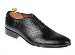 Ciucaleti LUX Pantofi barbati office eleganti din piele naturala - Model Negru 026NPERF, marimea 40
