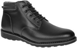 Ciucaleti j Ghete barbati din piele naturala cu siret si fermoar (imblanite) Corsa Negru GKR3XN, marimea 41