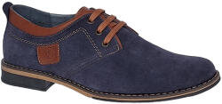 Ciucaleti LUX Oferta marimea 40 Pantofi barbati casual din piele naturala bleumarin 410BLEU, marimea 40