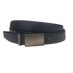 CK LEATHER Curea barbati, casual-eleganta, din piele ecologica, latime 3.5 cm, negru - CK153N