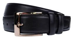 NANO BELTS Curea barbati, eleganta pentru costum, latime 3.8cm, negru, piele eco - CK92N