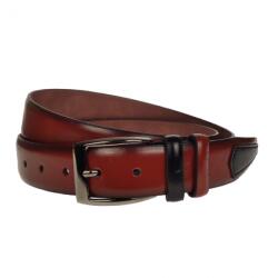 NANO BELTS Curea barbati, casual-eleganta, din piele ecologica, latime 3.5 cm, visiniu - NB004