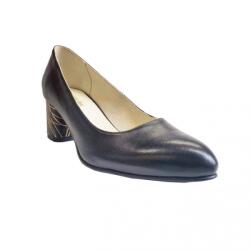 Ninna Art Shoes Pantofi eleganti dama, bleumarin, din piele naturala box, toc 5 cm - NA74BLM2, marimea 34