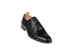 Ciucaleti Pantofi barbati eleganti din piele naturala de culoare neagra PNOU371N, marimea 44