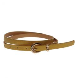 CK LEATHER Curea dama, casual-eleganta, din piele ecologica, latime 1.3 cm, galben - CKD006