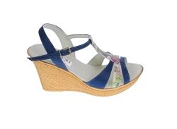 Ciucaleti LUX Sandale dama, din piele naturala, Toc 8 cm, Albastru, Color 2, S47BL2, marimea 39
