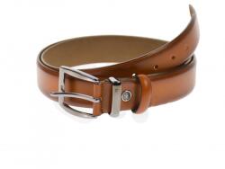 ALPIN POLO Curea barbati eleganta, din piele ecologica, maro coniac 3.5 cm - DR001CON - ciucaleti