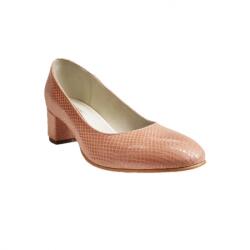 Ninna Art Shoes Pantofi eleganti dama, roz cu sclipici, din piele naturala box, toc 5 cm - NA74ROZ2, marimea 38