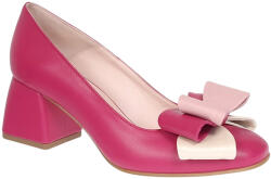 Galarieli Pantofi dama office din piele naturala roz fucsia - NAB1ROZ, marimea 35