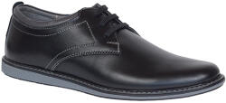 CIUCALETI Pantofi casual barbati din piele naturala 339 Negru Box cu siret, marimea 42