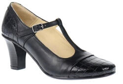CIUCALETI Marimea 37, 40 Pantofi dama negri din piele naturala, eleganti P50N, marimea 40