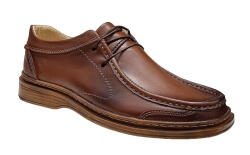 Ciucaleti LUX Pantofi casual barbati din piele naturala pe calapod lat - Maro GKR11M, marimea 40