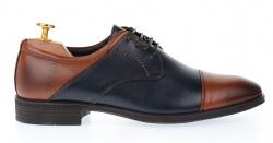 Ciucaleti LUX Pantofi barbati eleganti din piele naturala Sir 104 Maro - Bleumarin, marimea 40