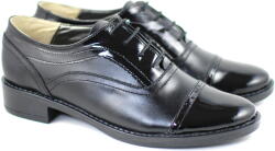 CIUCALETI Pantofi dama casual din piele naturala de culoare neagra - PNBOXLAC, marimea 38