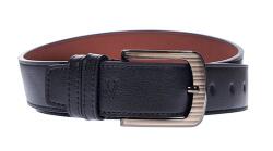 CK LEATHER Curea barbati, casual, eleganta, din piele naturala, cusatura, Negru, latime 4cm - CK21N - ciucaleti