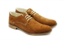 CIUCALETI Pantofi casual barbati din piele naturala intoarsa maro 855 Camel, marimea 43
